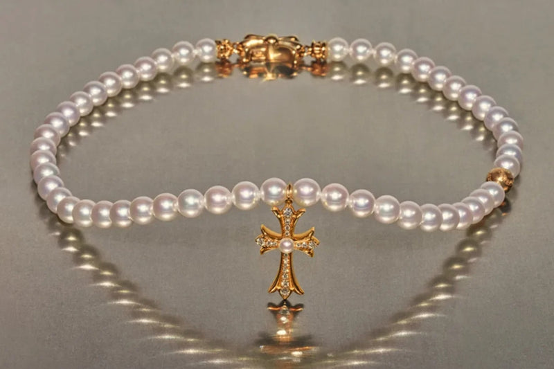 Mikimoto and Chrome Hearts 22-karat gold pearl jewellery collection