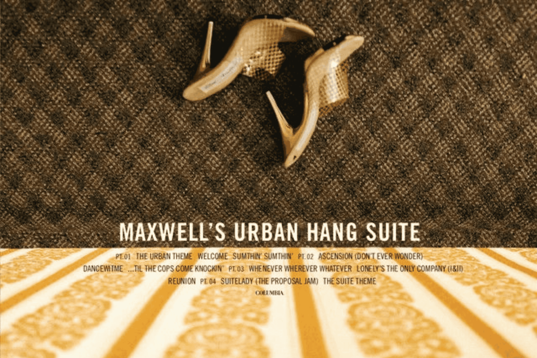Image of Maxwell’s Urban Hang Suite album cover featuring a Manolo Blahnik heels shoe