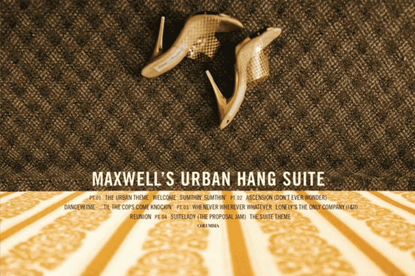 Image of Maxwell’s Urban Hang Suite album cover featuring a Manolo Blahnik heels shoe