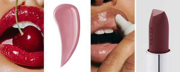 A close up of a pair of lip glosses lips