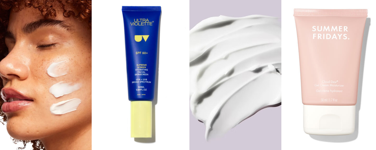 A collage of various moisturisers