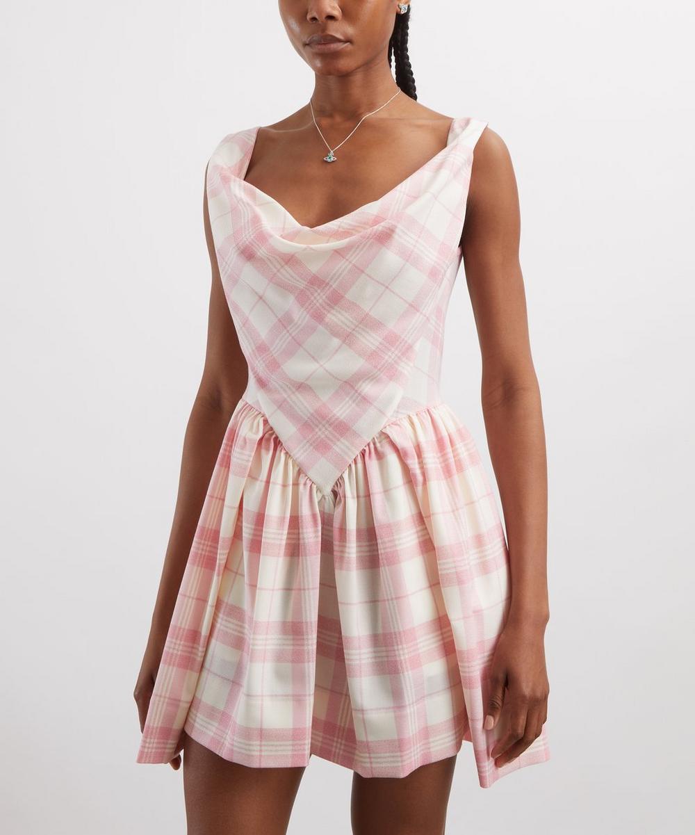Sunday Pink and Ivory Check Mini Dress