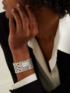 Panthère de Cartier Manchette 40mm 18-Karat White Gold and Diamond Watch