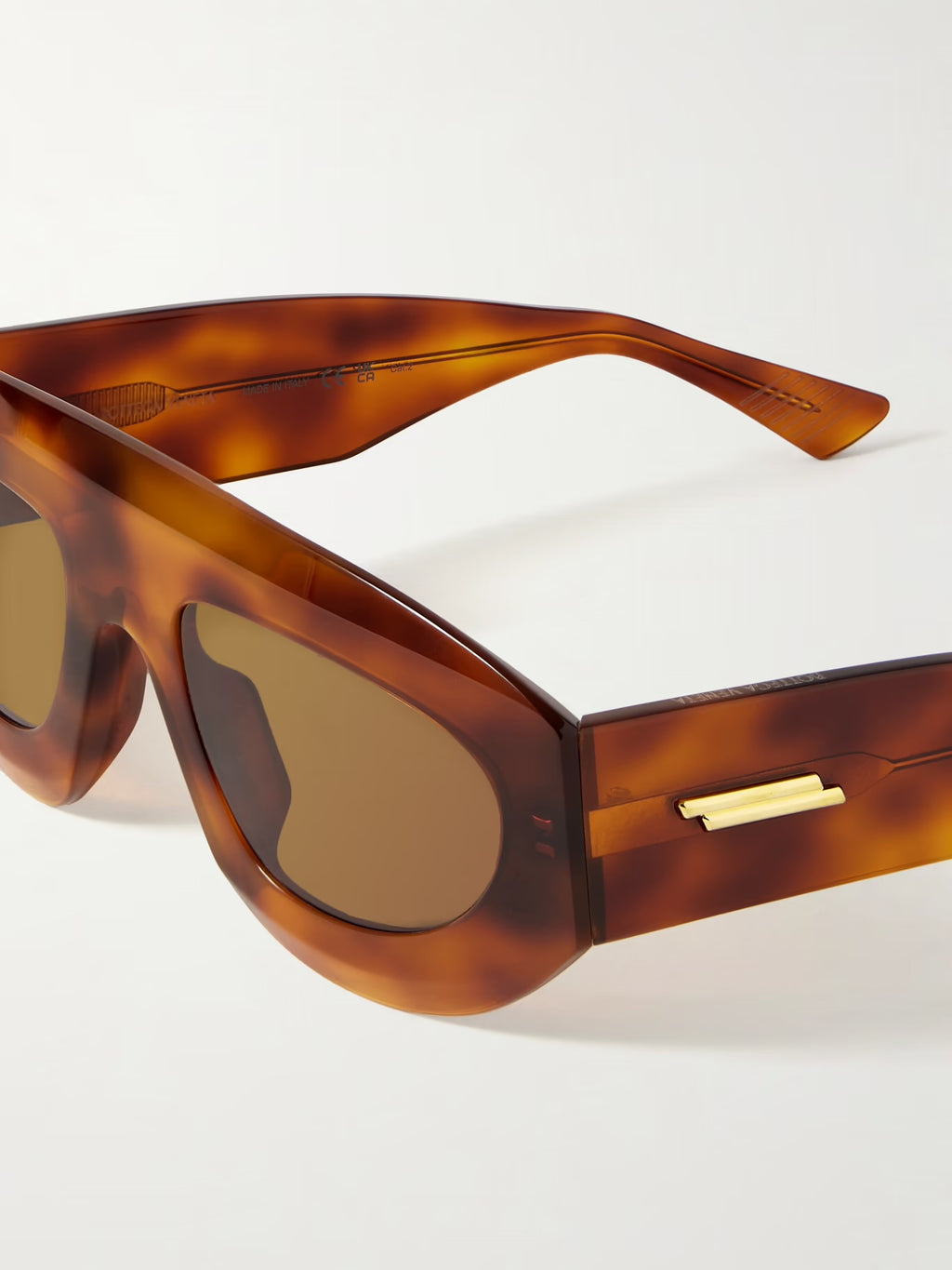 Bottega Veneta Aviator Tortoiseshell Sunglasses