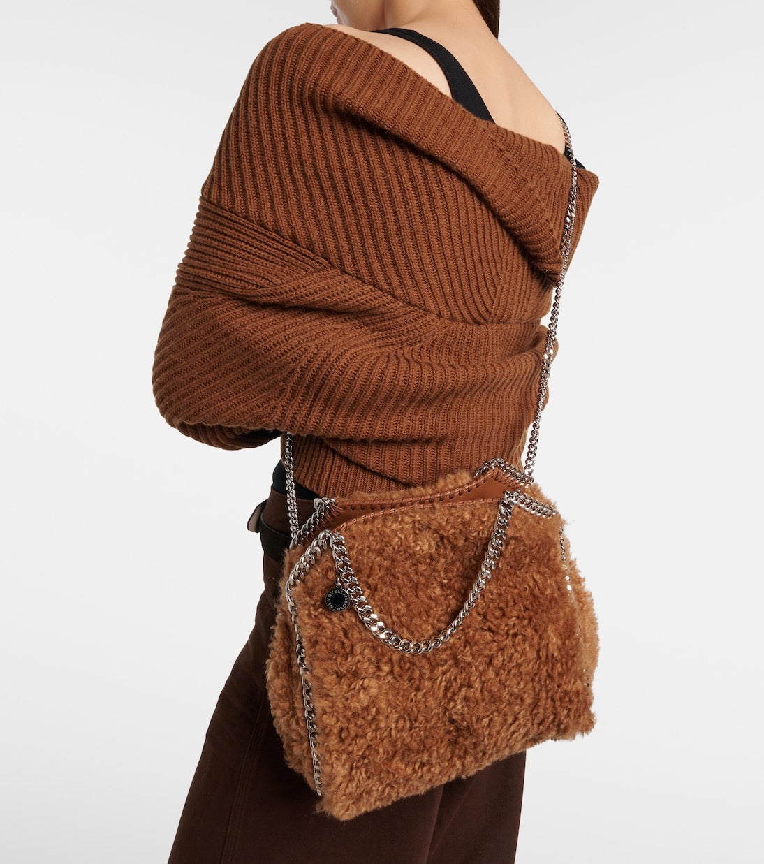 Falabella Faux Shearling Mini Shoulder Bag