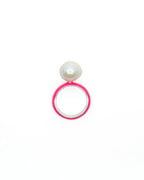 Neon Enamel Baroque Pearl Ring in 9.25 Sterling Silver