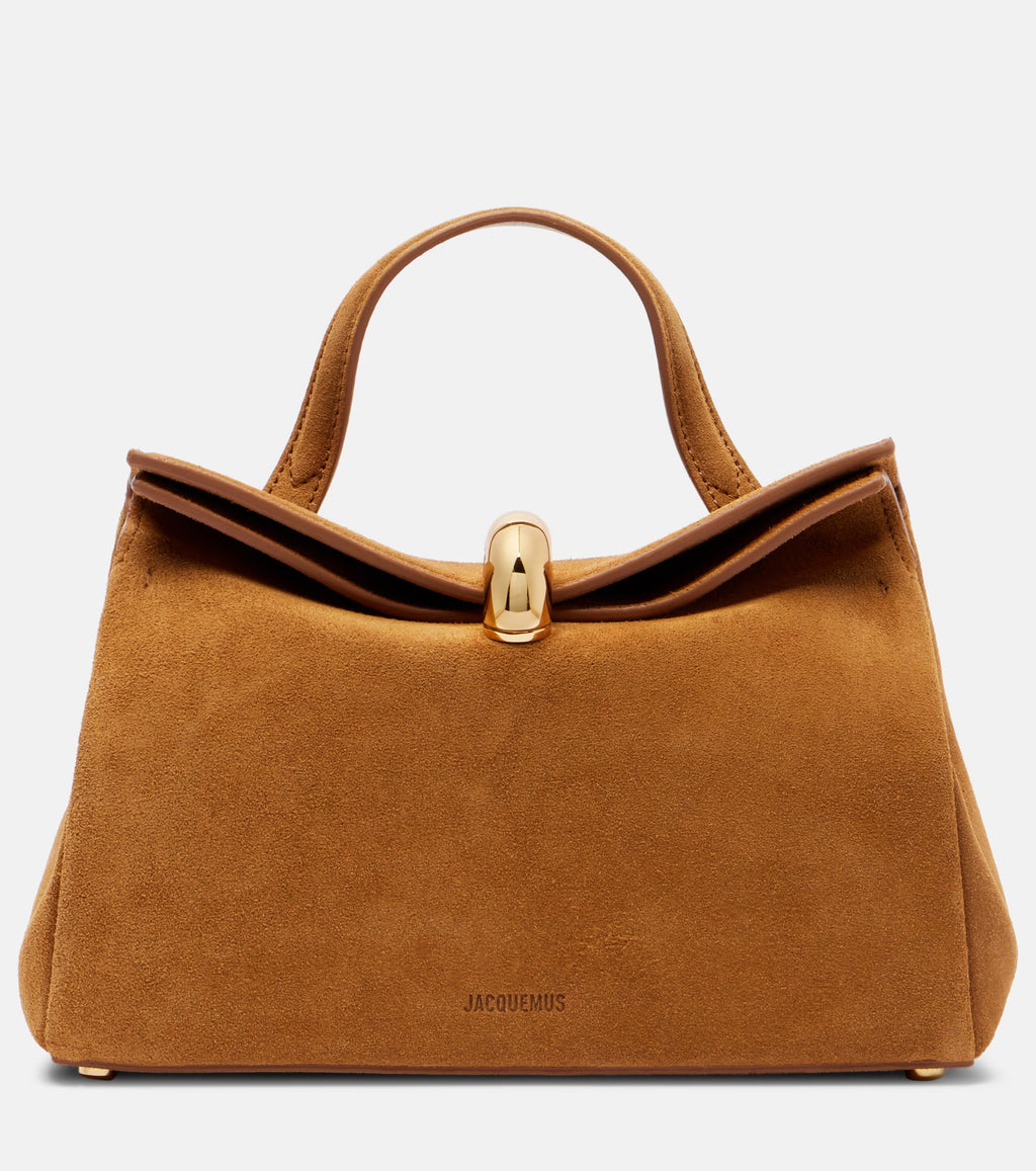 Valerie Small Suede Top-Handle Bag