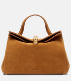 Valerie Small Suede Top-Handle Bag