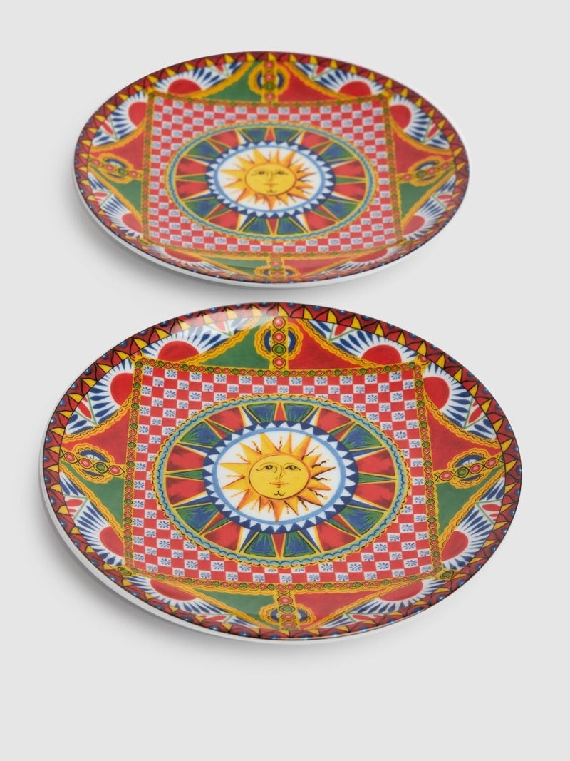 Dolce & Gabbana Set of 2 Sole Carretto Fruit Plates
