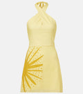 Cala de la Cruz Veneta Printed Linen Minidress
