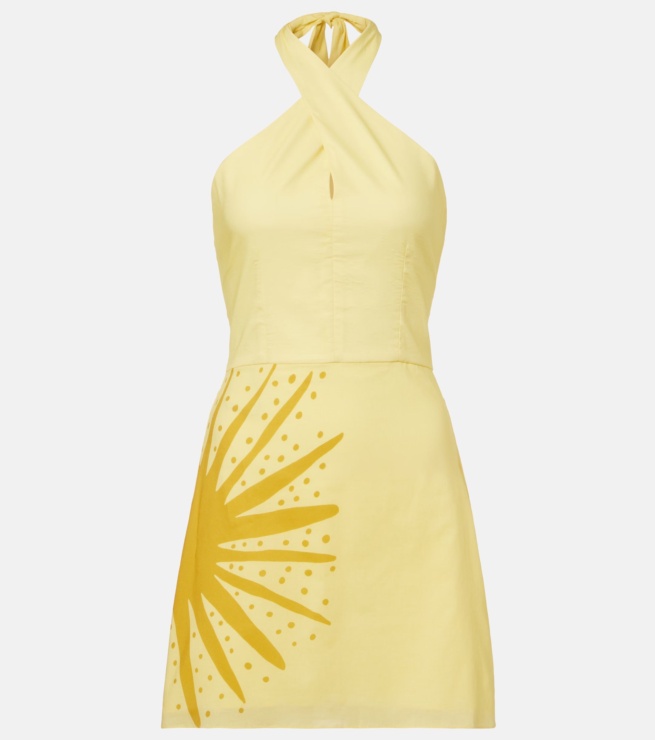 Cala de la Cruz Veneta Printed Linen Minidress
