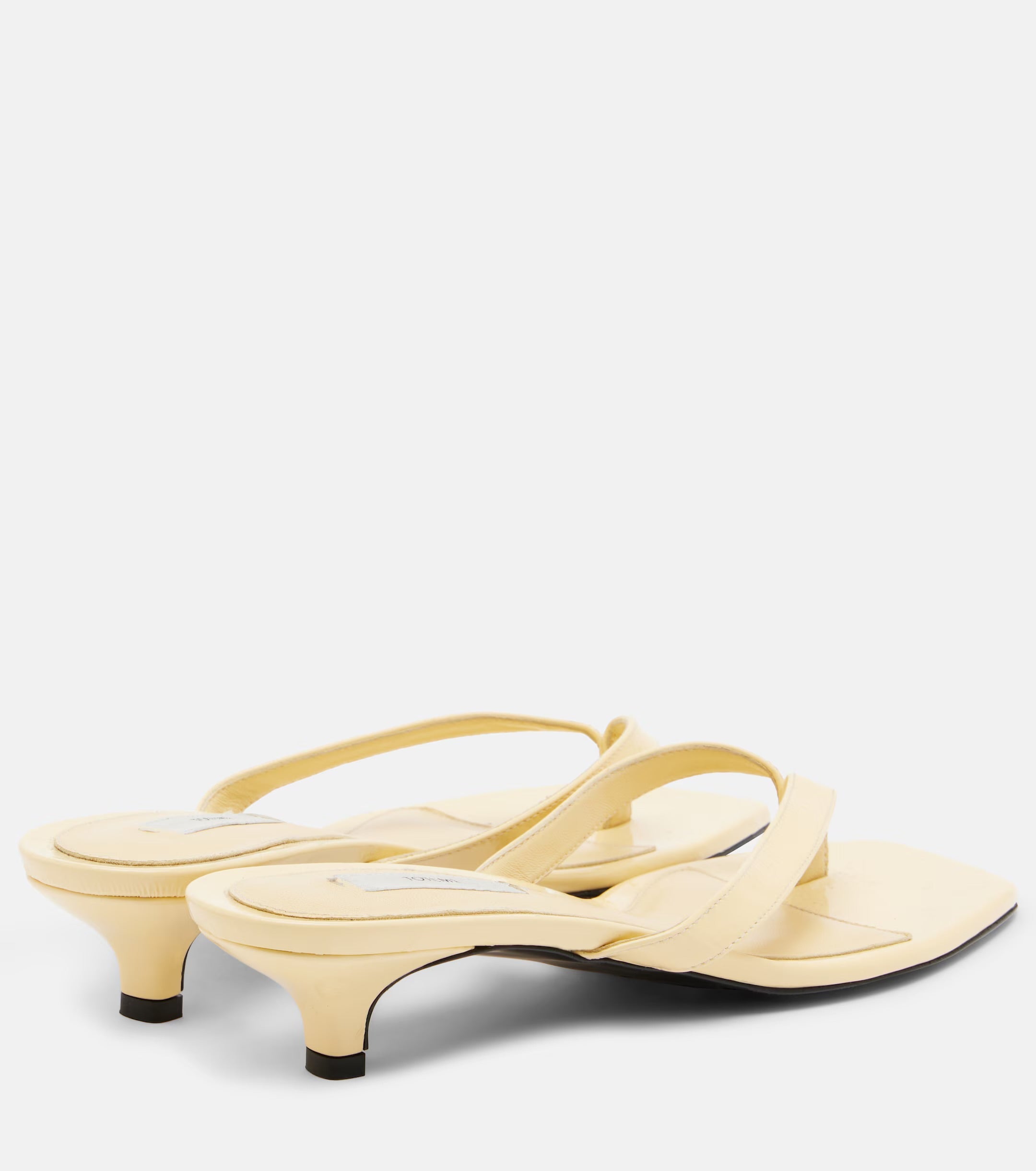 Toteme Leather Thong Sandals – Yellow