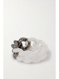 Ceramic, Blackened Gold and Diamond Ring, 18K Gold