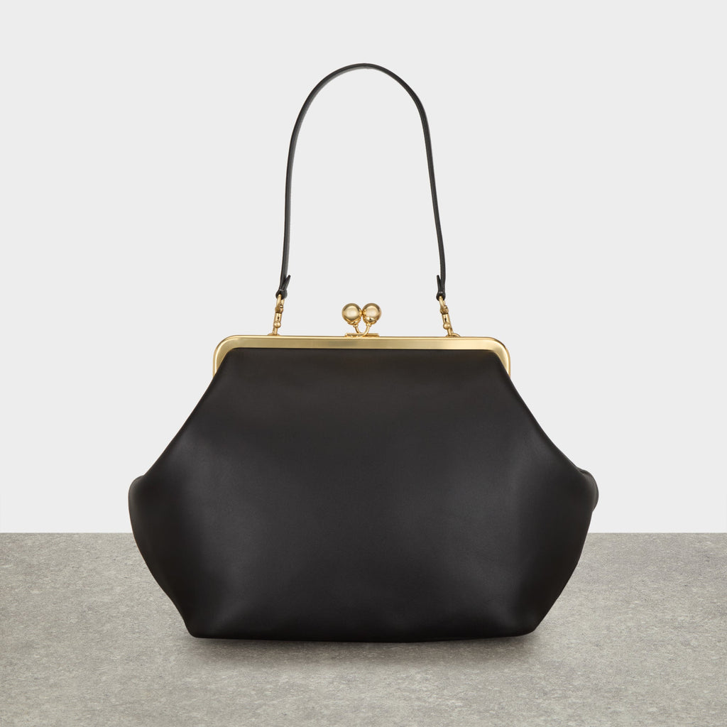 Coach Kisslock Large Frame Bag in Black