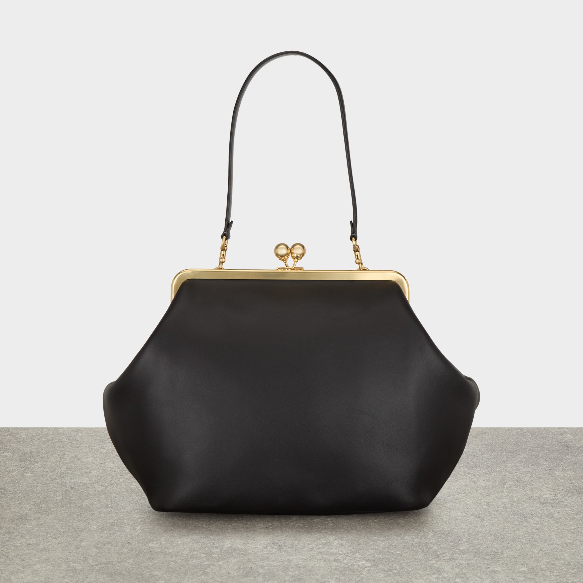 Coach Kisslock Large Frame Bag in Black