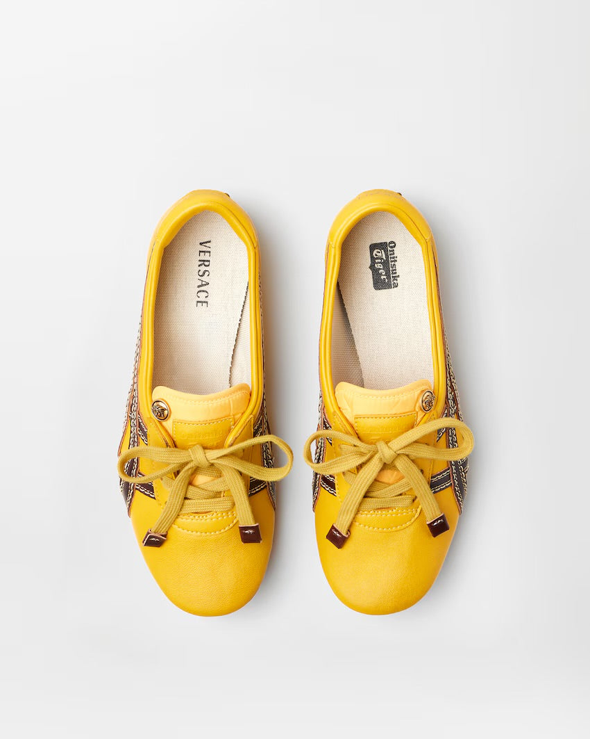x Onitsuka Tiger TAI-CHI Sakura Nappa Trainers in Brown & Yellow