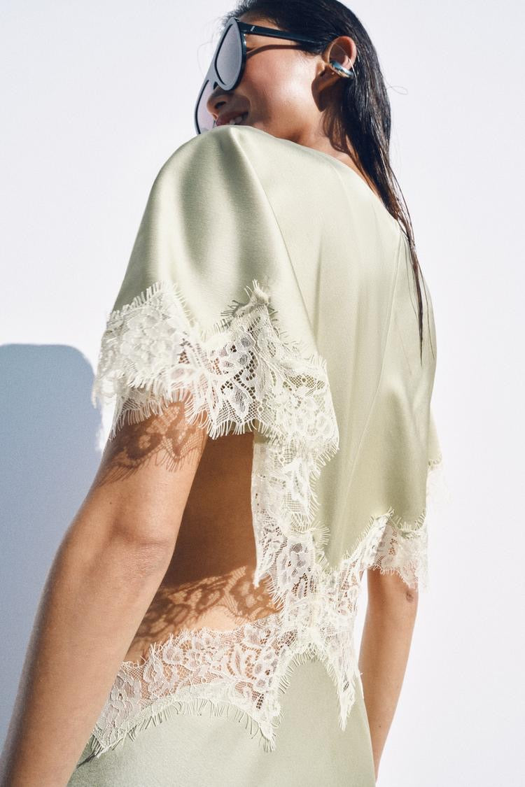 ZW Collection Lace Cut-Out Dress