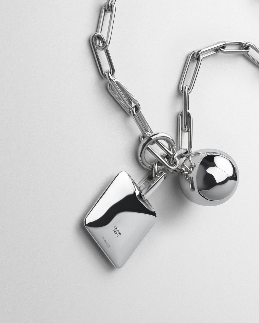 Phoebe Philo Jangle Necklace in Silver