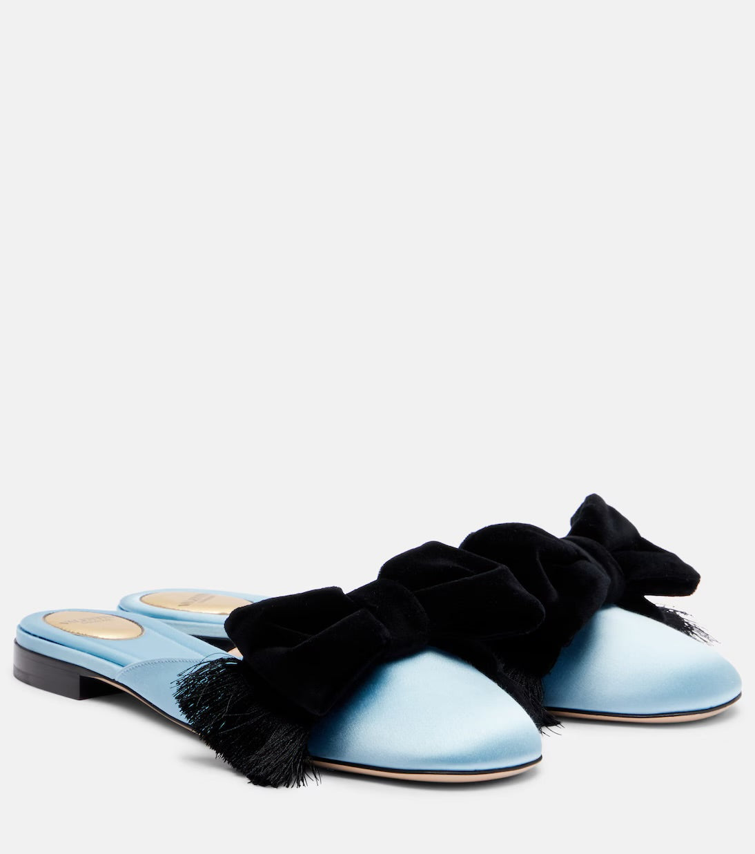 Valentino Garavani Reinette Fringed Bow Mules