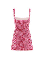 Clio Peppiatt Medusa Mini Dress in Pink