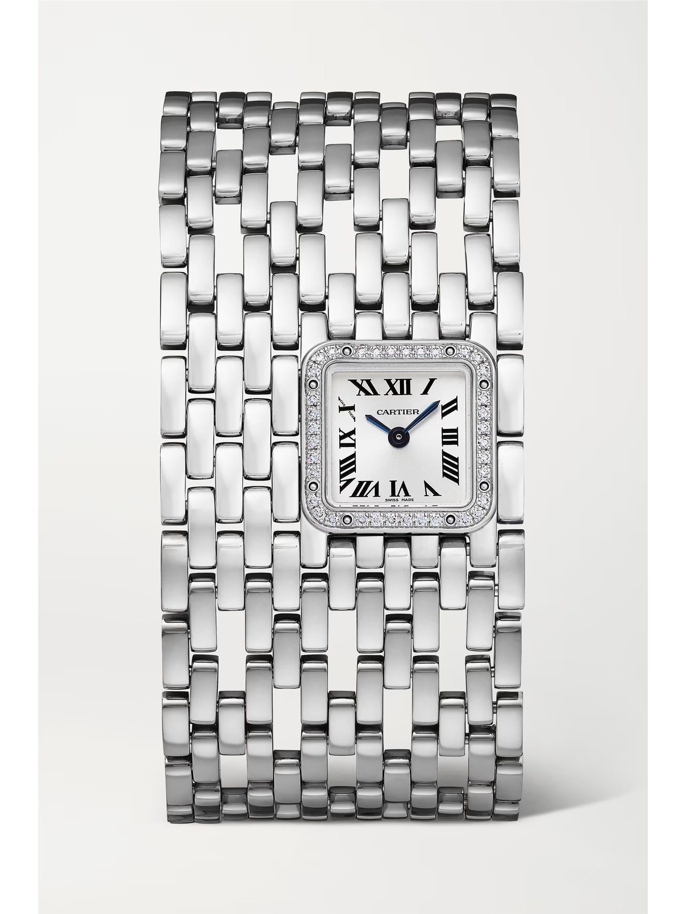 Panthère de Cartier Manchette 40mm 18-Karat White Gold and Diamond Watch