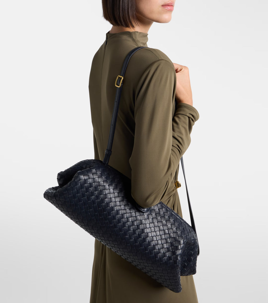 Bottega Veneta Lauren 1980 Medium Intrecciato Leather Clutch