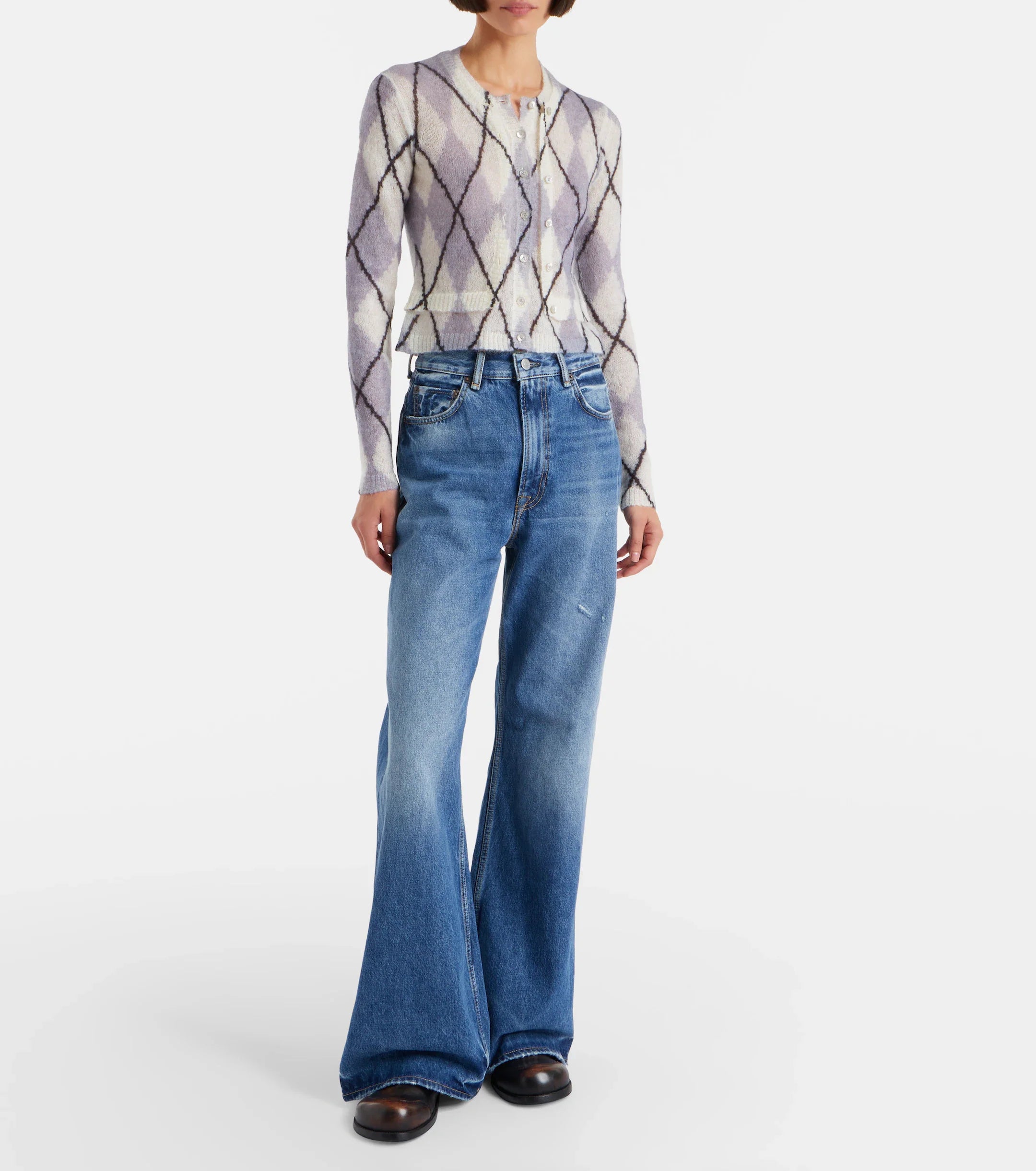 Acne Studios High Waist Wide-Leg Jeans
