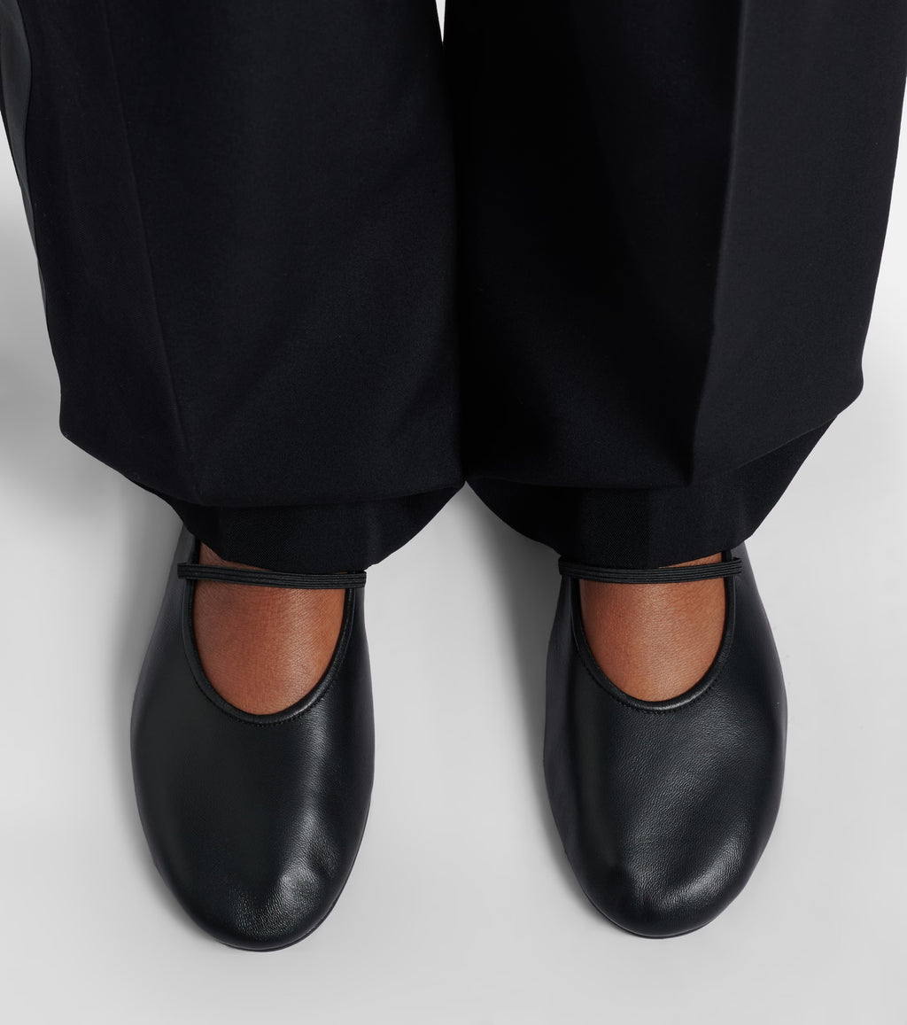 The Row Leather Ballet Flats
