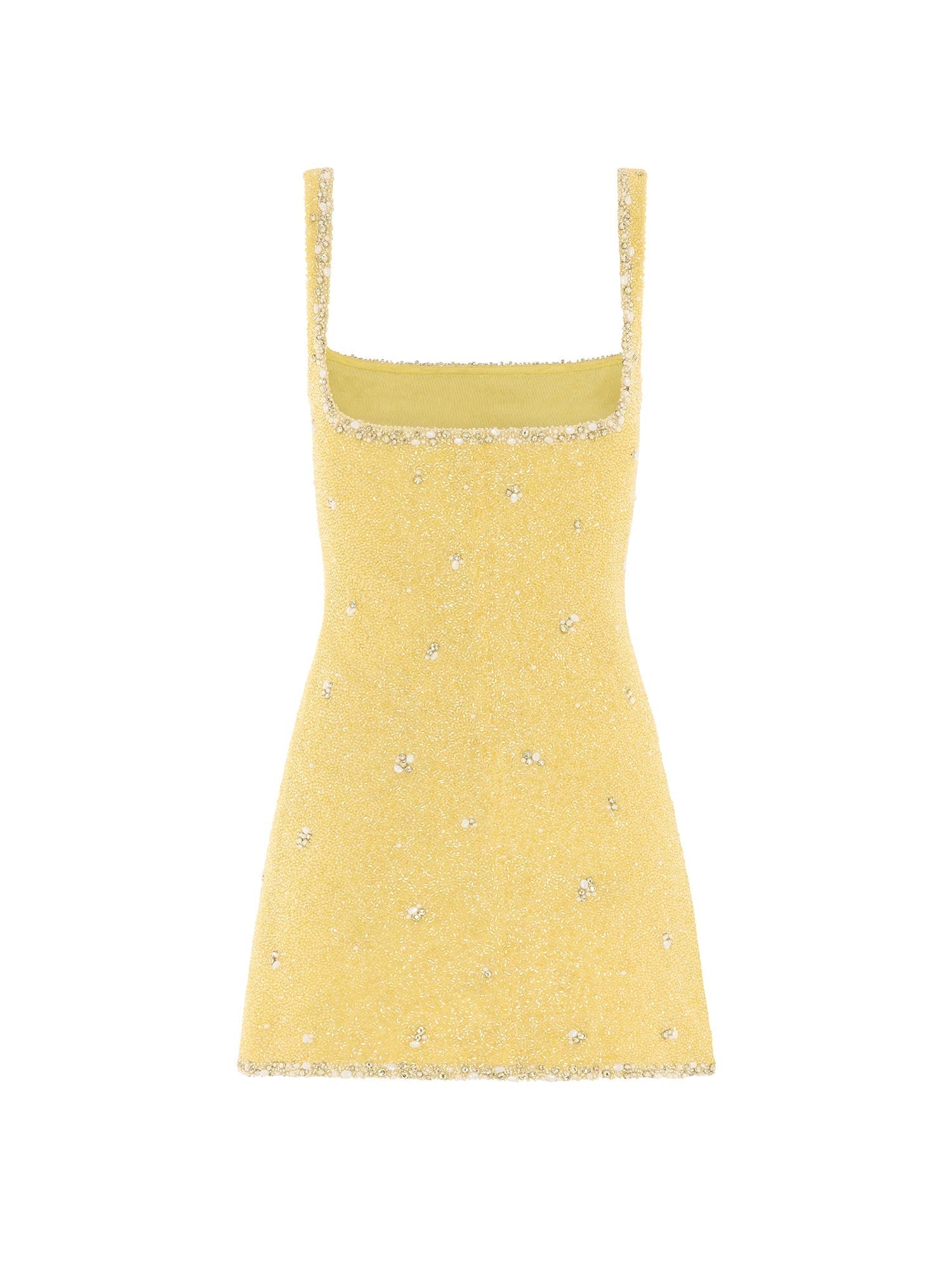 Clio Peppiatt Athena Mini Dress in Lemon