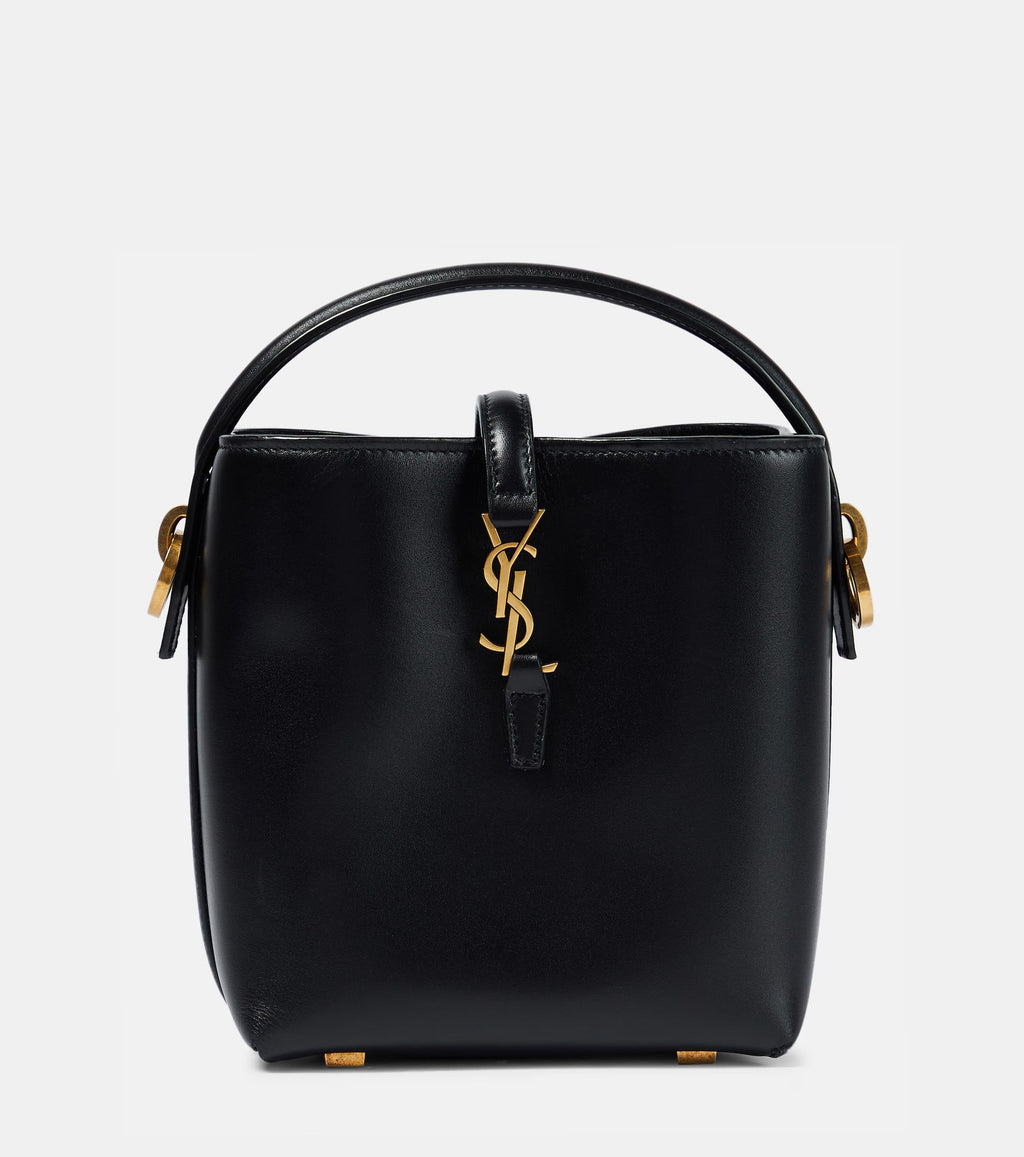 Saint Laurent Le 37 Mini Leather Bucket Bag