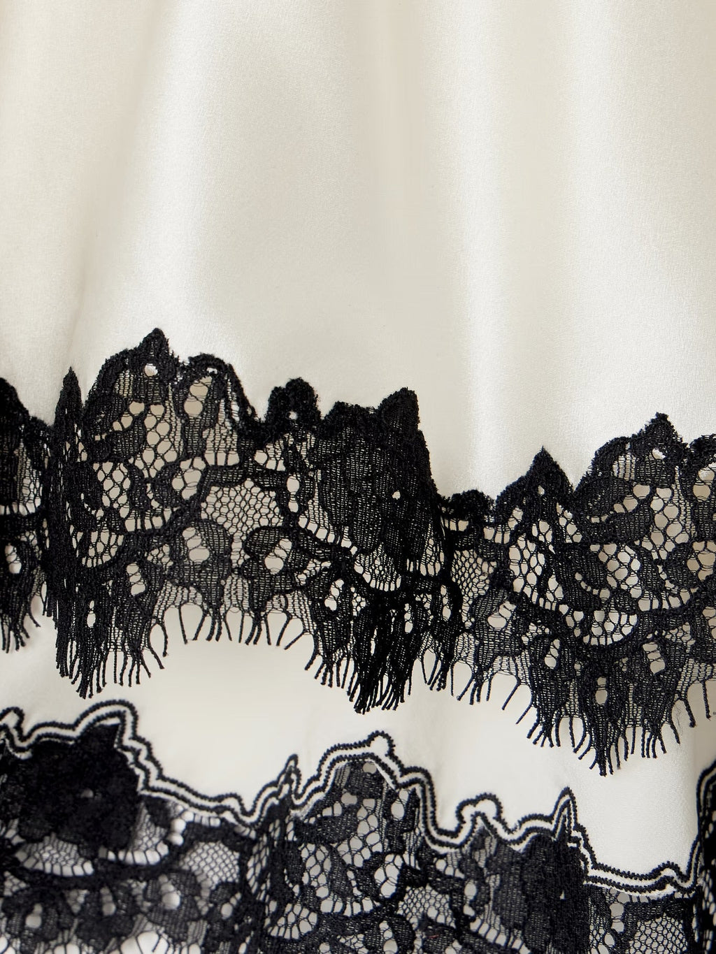 DÔEN Giulietta Lace-Trimmed Silk-Charmeuse Mini Skirt