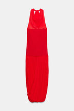 Combined Voluminous Halter Dress