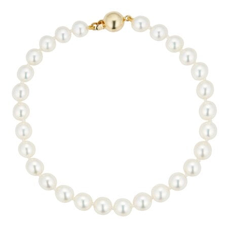 Mappin & Webb 18ct Yellow Gold Akoya Pearl Bracelet