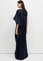 Bevza Asymmetric Maxi Dress - Dark Ink Navy