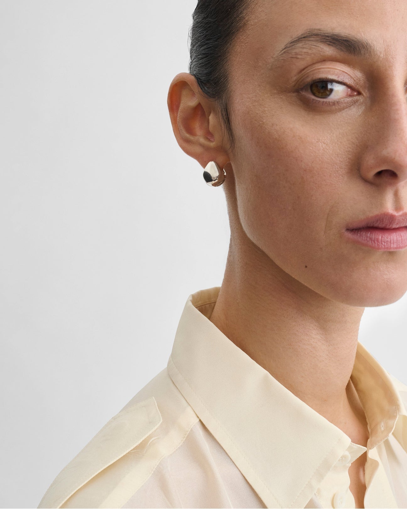 Phoebe Philo Pebble Stud Earrings in Sterling Silver