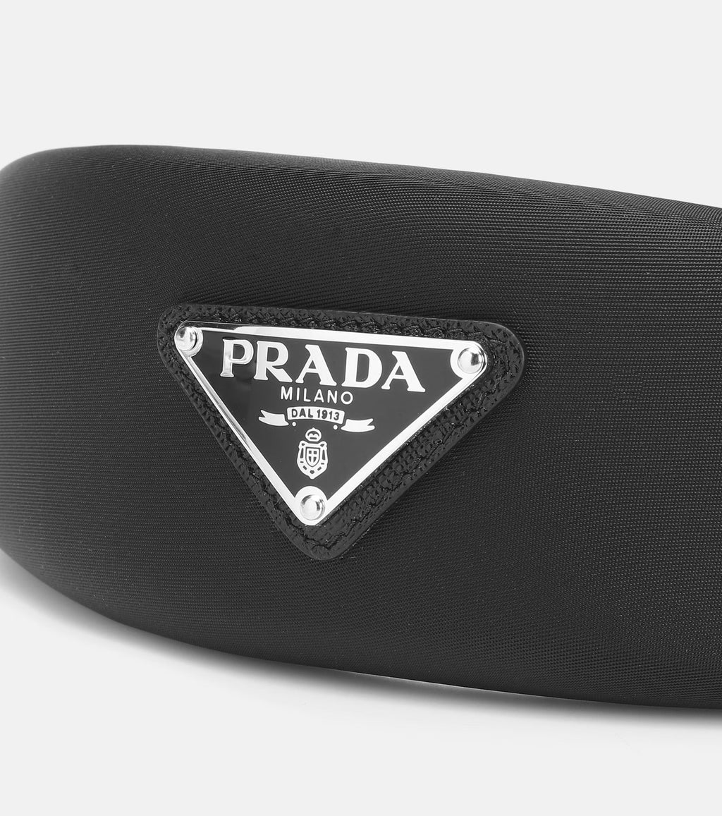 Prada Logo-Embellished Satin Headband