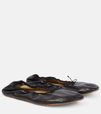 The Row Leather Ballet Flats