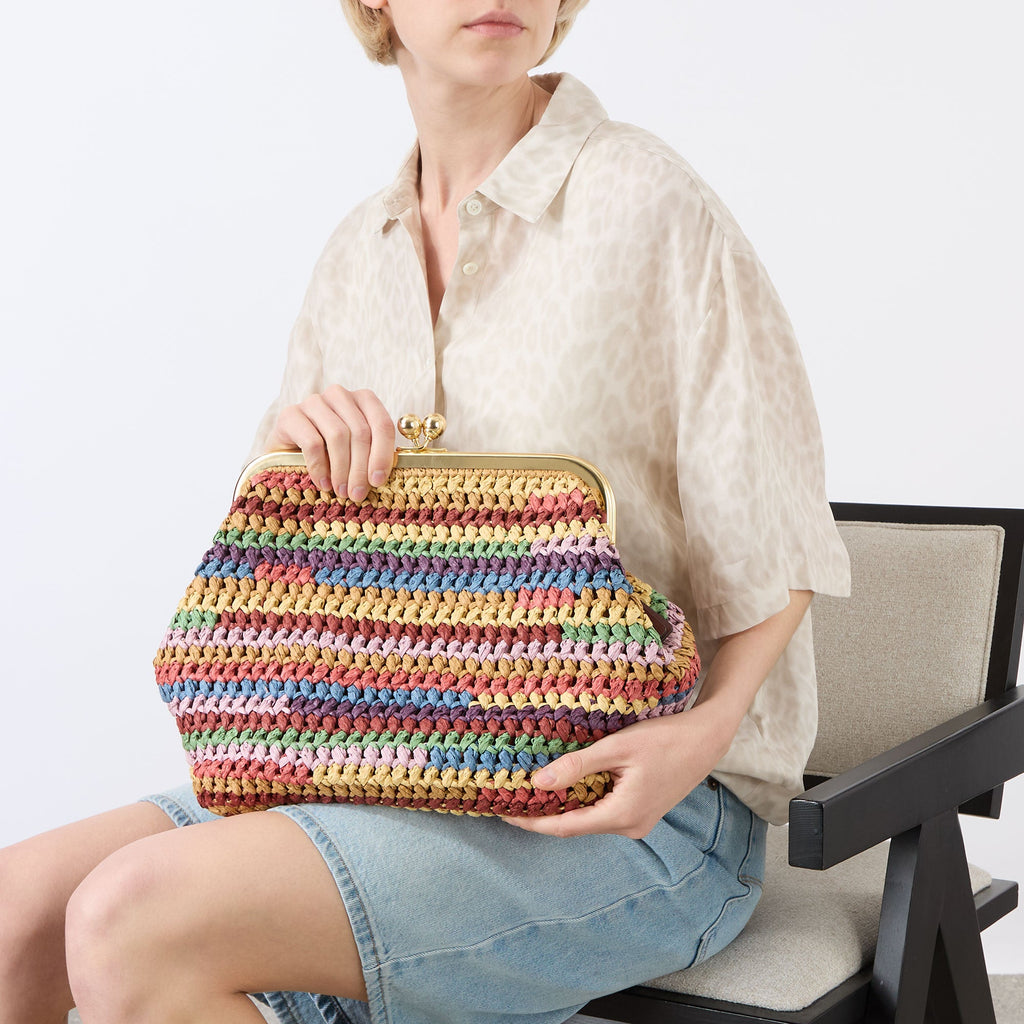 Coach Kisslock Woven Frame 27 Bag