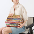 Coach Kisslock Woven Frame 27 Bag