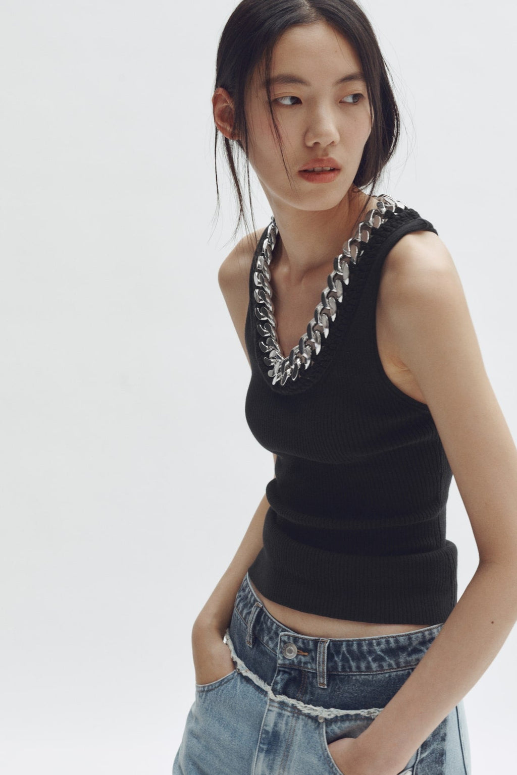 Stella McCartney x H&M Chain-Detail Ribbed Vest Top
