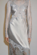 ZW Collection Satin Lace Dress
