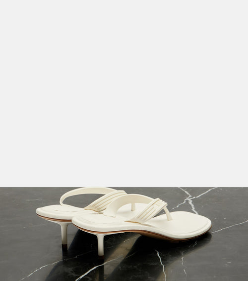 Bottega Veneta Sampieri Thong Sandals – White