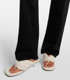 Bottega Veneta Salsa Intrecciato Leather Thong Sandals