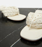 Bottega Veneta Salsa Intrecciato Leather Thong Sandals