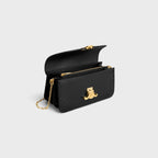 Céline Small Chain Triomphe in Python – Black