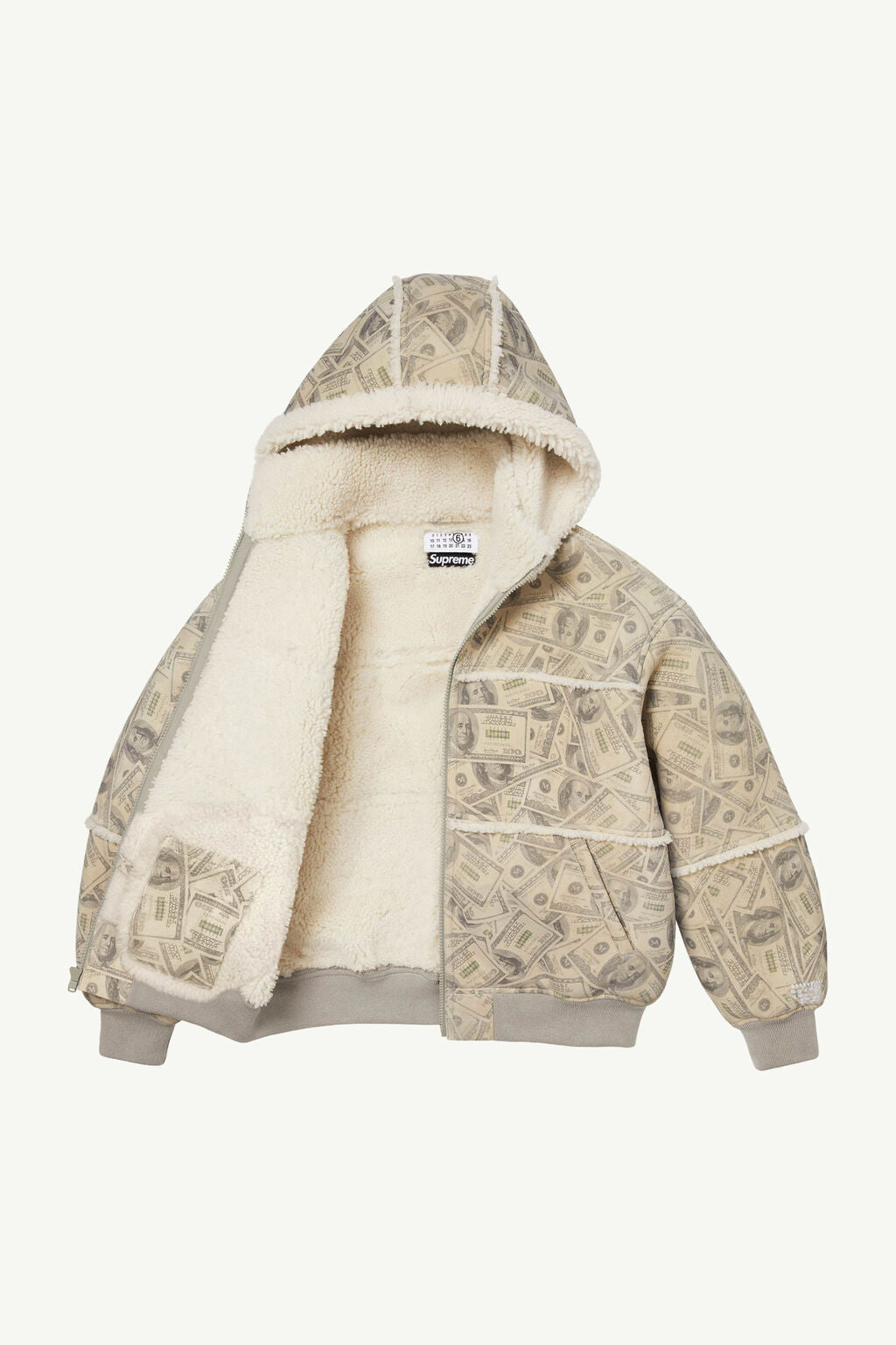 Supreme® x MM6 Maison Margiela Shearling Bomber Jacket – Ecru