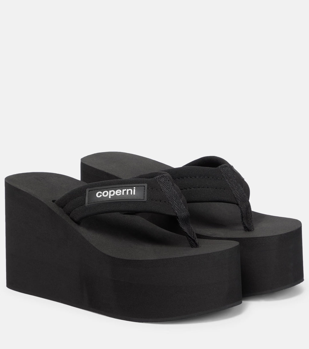 Coperni Platform Thong Sandals – Black