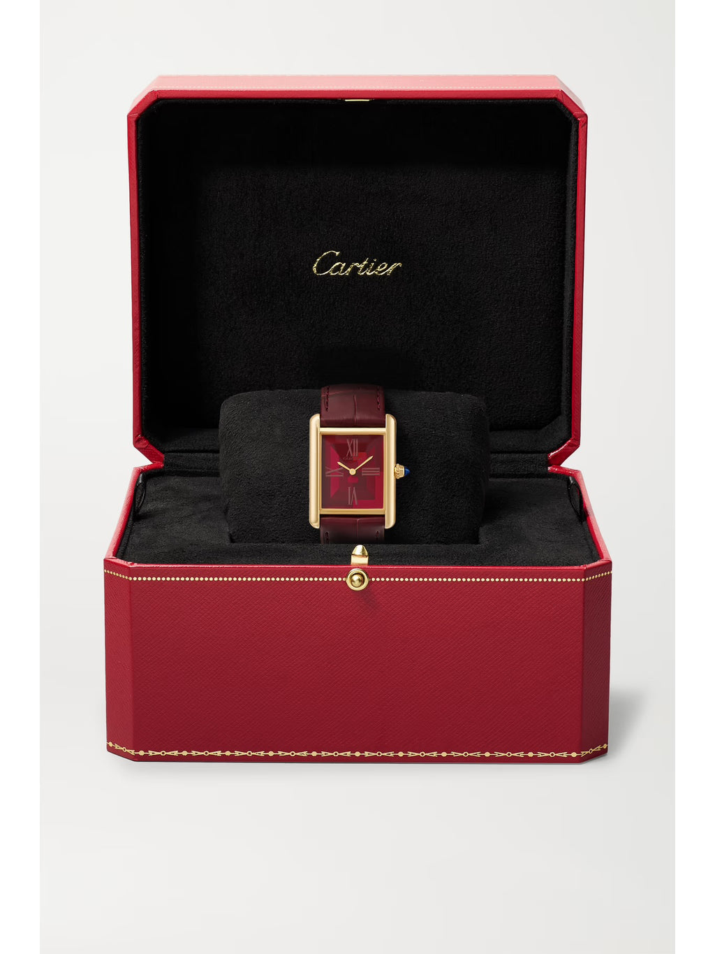 Cartier Tank Louis Cartier 35.5mm 18-Karat Gold and Alligator Watch