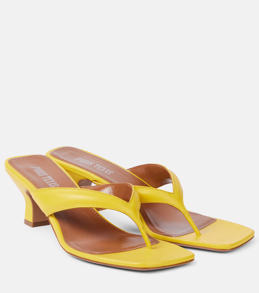 Paris Texas Portofino 55 Leather Thong Sandals – Yellow