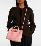 Bottega Veneta Andiamo Intrecciato Small Leather Tote – Pink